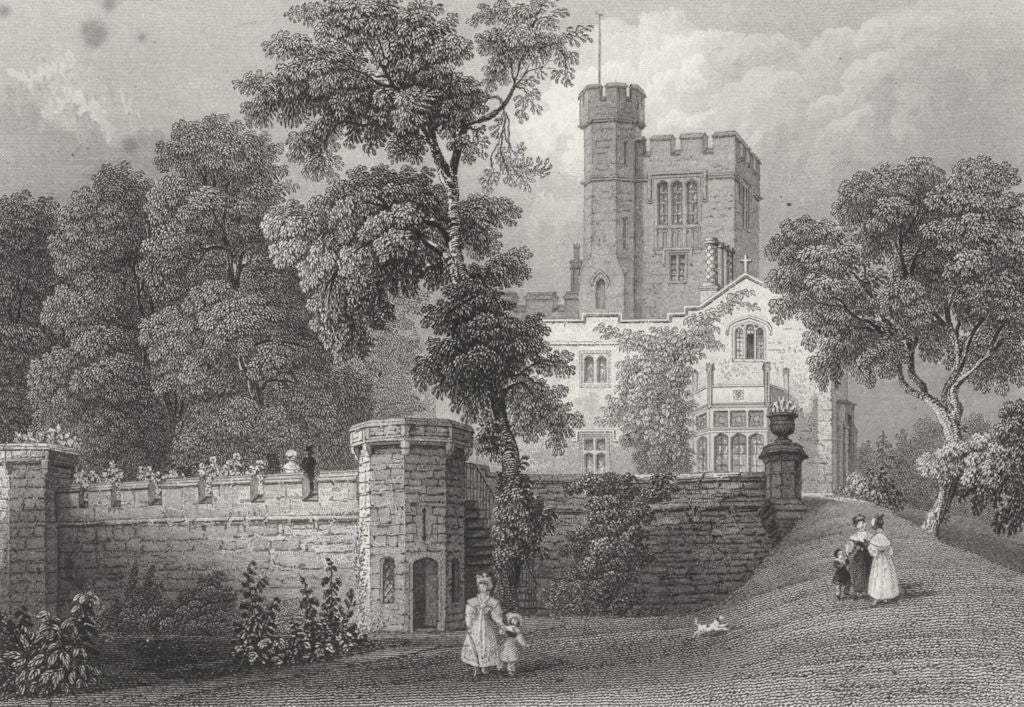 BUILDINGS. St Clare Lord Vernon-Bartlett c1840 old antique print picture